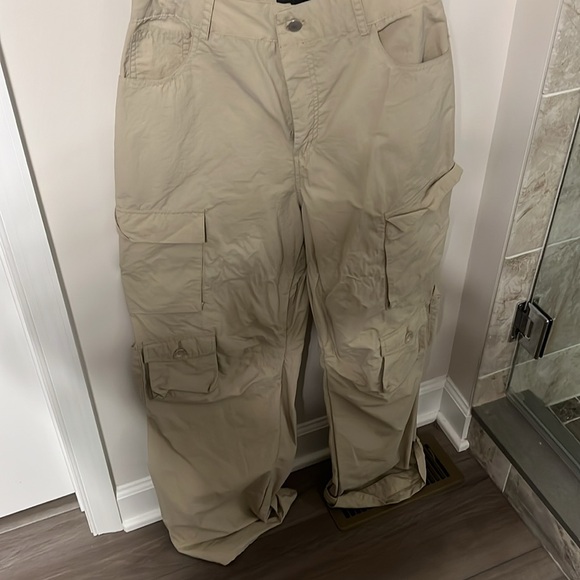 Womens wide leg cargo pants Forever 21 brand size large - Picture 2 of 8